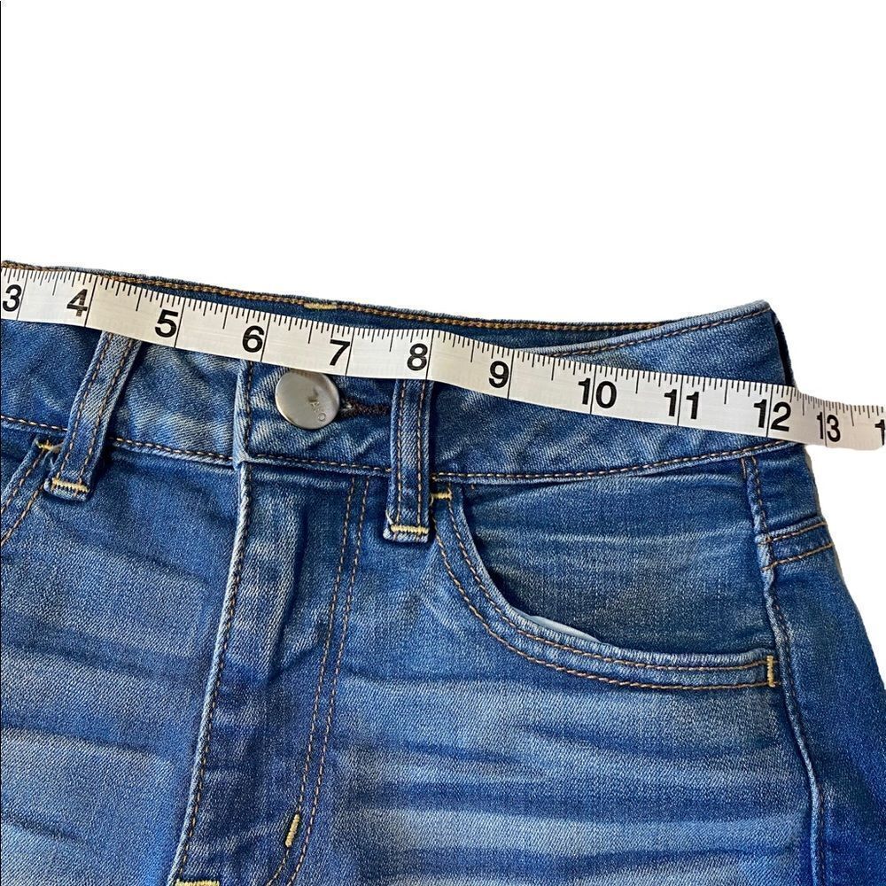 American Eagle Hi Rise Shortie Jean Shorts Womens 00 Medium Wash Summer AU0309 - Picture 6 of 6